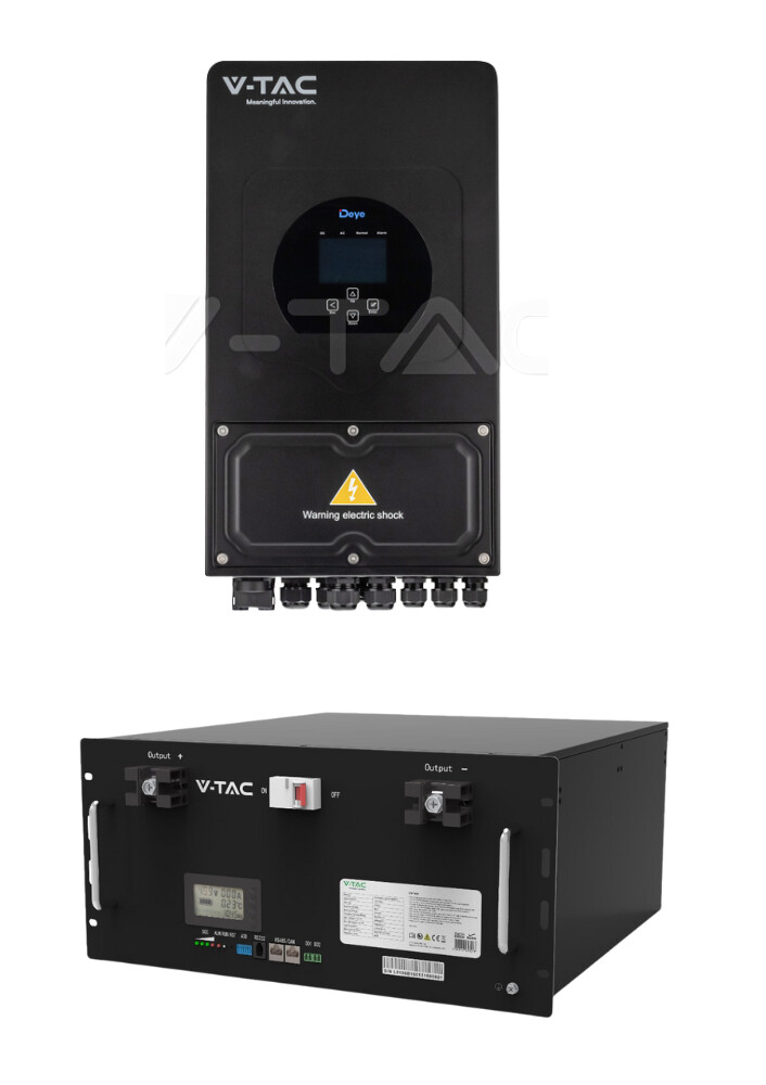 kit-6-mono-9.6kwh Kit Invertor Deye 6kW SUN-6K-SG03LP1-EU Monofazat + Acumulator V-TAC 9.6kWh - imagine 1